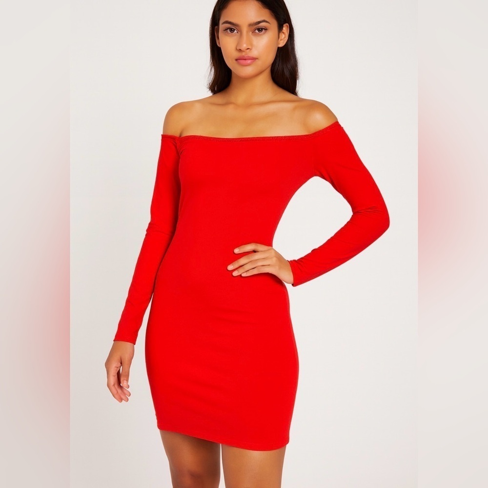 Wild Fable Red Off-Shoulder Dress